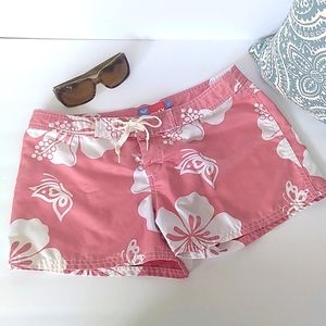 Roxy Pink Tropical Swim Shorts  size 5